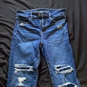 Medium wash jeggings